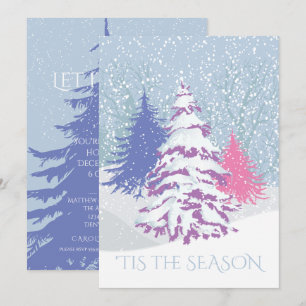 Invitación Navidades de COLOR DEL CAMBIO DE Árbol de Nieve Mo
