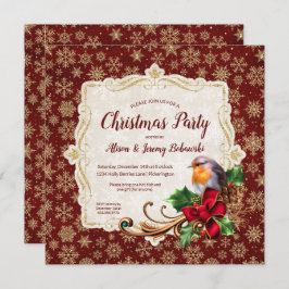 Invitación Navidades de copas de nieve de Robin y Purpurina d