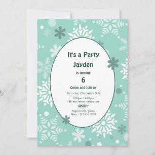 Invitación Navidades de copas de nieve en invierno Fiesta de