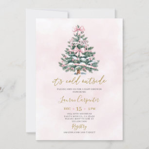 Invitación Navidades de Coquette Chica Baby Shower