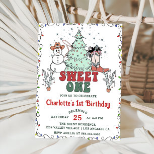 Invitación Navidades de Cowboy occidentales dulces un cumplea
