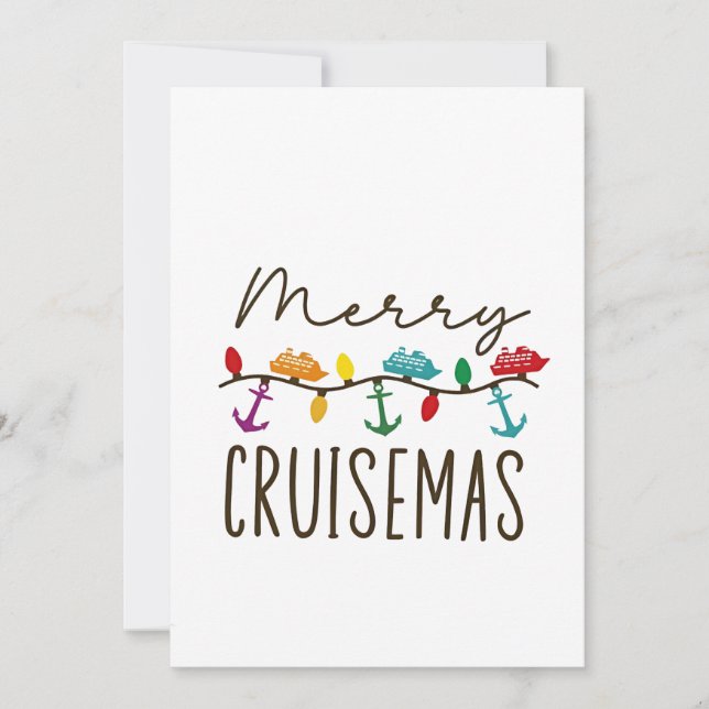 Invitación Navidades de crucero con  de crucero de casamenter (Anverso)