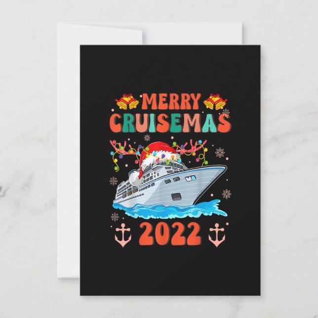 Invitación Navidades de crucero para familia Merry Cruisemas  (Anverso)