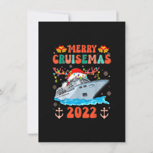 Invitación Navidades de crucero para familia Merry Cruisemas 