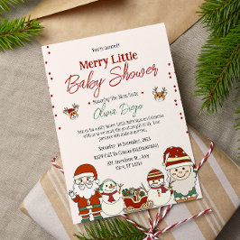 Invitación Navidades de cuentas Baby Shower