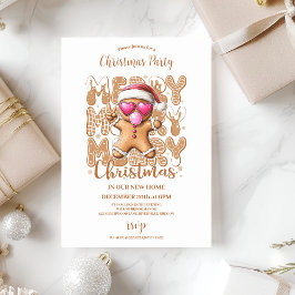 Invitación Navidades de Cute Gingerbread