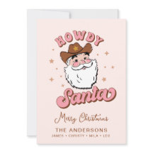 Navidades de Cute Retro Howdy Santa Cowboy Texas