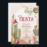 Invitación Navidades de Desert Let's Fiesta Cactus 50° cumple<br><div class="desc">Desierto EDITABLE Fiesta Cactus Navidades 50º cumpleaños Invitación elegante cálido Tono de tierra Tono de fiesta de cumpleaños</div>