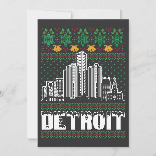 Invitación Navidades de Detroit Michigan (Anverso)