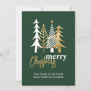 Invitación Navidades de Doodle Art Trees Green Company