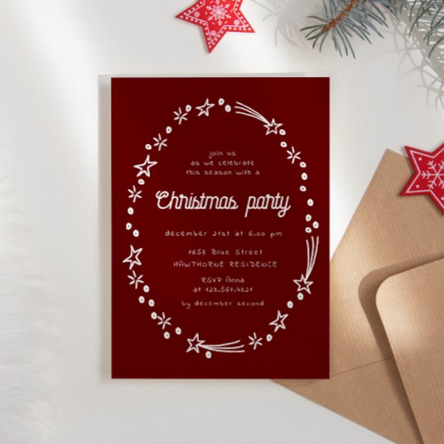 Invitación Navidades de Doodle Stars Ilustraciones Fiesta (Subido por el creador)
