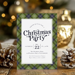 Invitación Navidades de familia Fiesta Classic Plaid