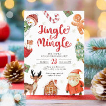 Navidades de feriados jingle y mingle Santa