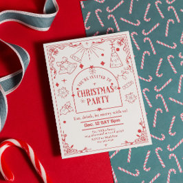 Invitación navidades de fiesta tardía moderna