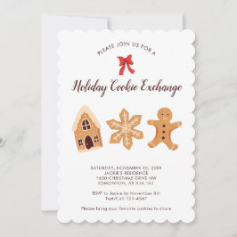 Invitación Navidades de Fiestas de Holiday Cookie Exchange