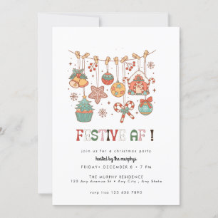 Invitación Navidades de Fiestas Retro