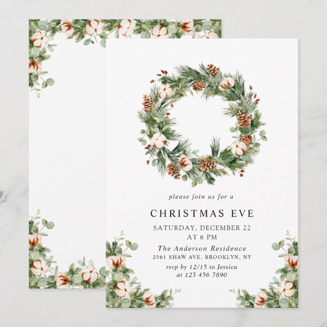 Invitación Navidades de Fiestas Vestidos Vestidos Viernes Fie (Anverso / Reverso)