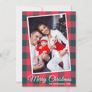 Invitación Navidades de foto de Personalizados de búfalo negr