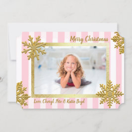 Invitación Navidades de fotografía bonito Personalizado Oro y