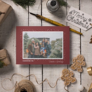 Invitación Navidades de fotografía de la temporada de Snowy