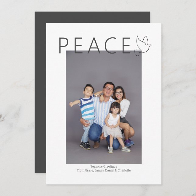 Invitación Navidades de fotografía simples personalizados de  (Anverso / Reverso)