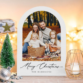 Invitación Navidades de fotos de arte moderno saludan la tarj