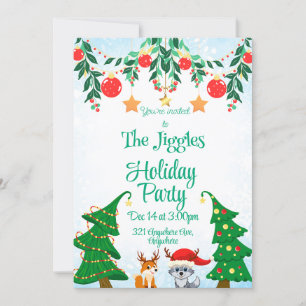 Invitación Navidades de Fox y Wolf