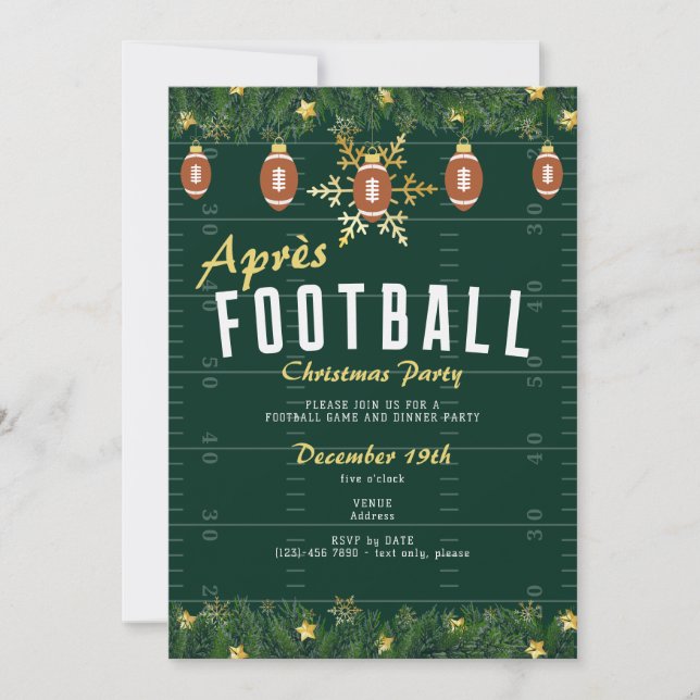 Invitación Navidades de fútbol de Après Fiesta Deportivo de C (Anverso)