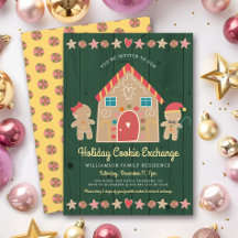 Navidades de Gingerbread Cookie intercambian Rústi