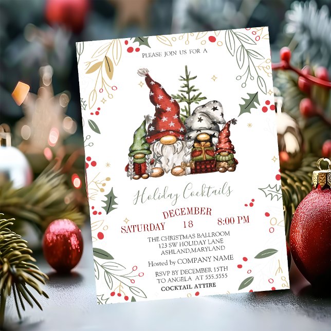 Invitación Navidades de Gnomes Family Glass Balls Company (Subido por el creador)