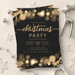 Invitación Navidades de Gold Winter Wonderland Company<br><div class="desc">Elegante Empresa formal y Fiesta de Navidades corporativos / Cocktail / Dinner Invitation con copos de nieve de oro y luces de Navidades. Impresione a sus amigos y compañeros de trabajo con este sofisticado y elegante diseño de invitación.</div>
