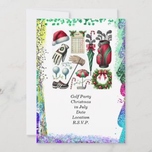 Invitación Navidades de golf en julio para golfistas con bola