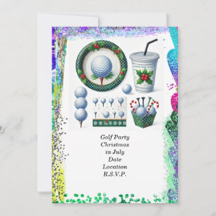 Invitación Navidades de golf en julio para golfistas con bola
