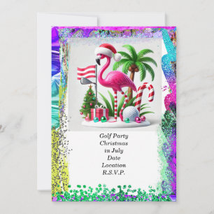 Invitación Navidades de golf en julio para golfistas con bola