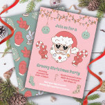 Invitación Navidades de Groovy Hippie Santa Fiesta<br><div class="desc">Obtén a Groovy a estos Navidades con este lindo Hippie Peace Signing Santa con invitaciones de gafas de sol. ¡Se puede cambiar toda la redacción! Colores divertidos de verde, rojo, tanques y rosados. para hacer más cambios, vaya a Personalizar esta plantilla. En la parte inferior verás "¿Quieres personalizar este diseño...</div>