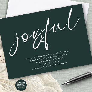 Invitación Navidades de guión contemporáneo y alegre Fiesta G