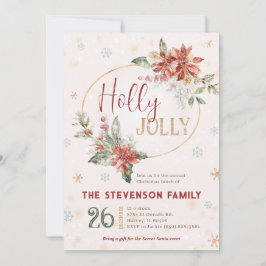 Invitación Navidades de Holly Jolly almuerzo familiar oficial