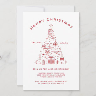 Invitación Navidades de Howdy Fiesta Navidades de Western Ho 