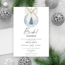 Navidades de invierno Ball Bow Bridal Ducha