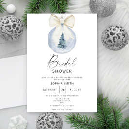 Invitación Navidades de invierno Ball Bow Bridal Ducha