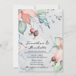 Invitación Navidades de invierno Boda cristiano floral