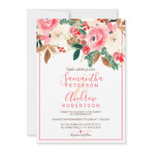 Navidades de invierno boda de fotografía de acuare