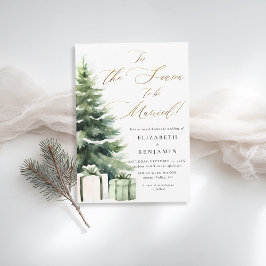 Invitación Navidades de invierno casados con una boda elegant