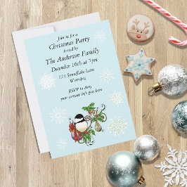 Invitación Navidades de invierno Chickadee
