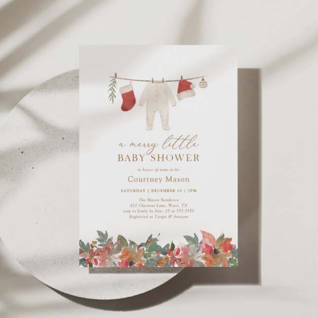 Invitación Navidades de invierno con poco Baby Shower (Subido por el creador)