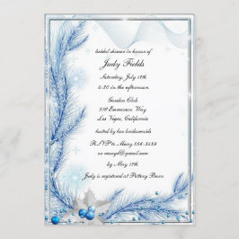 Invitación Navidades de invierno de Blue Pine Boda ducha de n