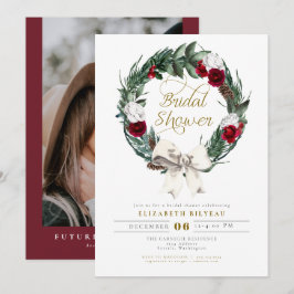 Invitación NAVIDADES de invierno de HOLLY ducha de novias de