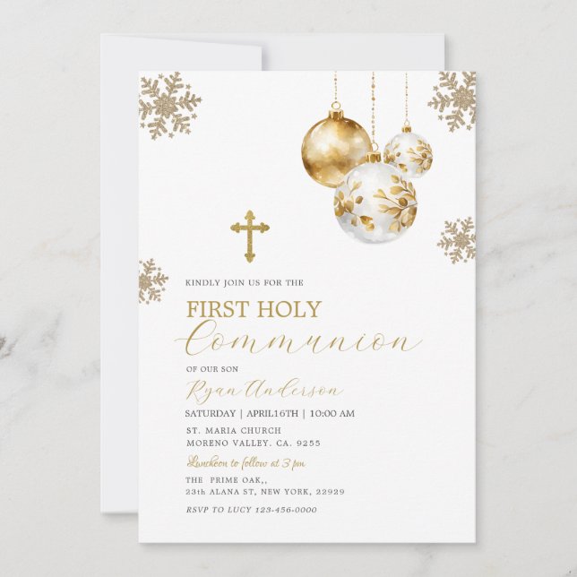 Invitación Navidades de invierno de la Cruz del Oro Primera C (Anverso)