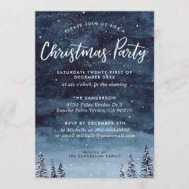 Invitación Navidades de invierno de Marina Fiesta de cena