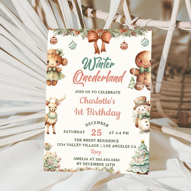 Invitación Navidades de invierno de Onederland Cookies Fiesta (Subido por el creador)